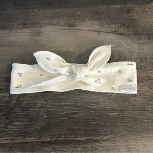Rae Dunn White Headband with Heart Pattern